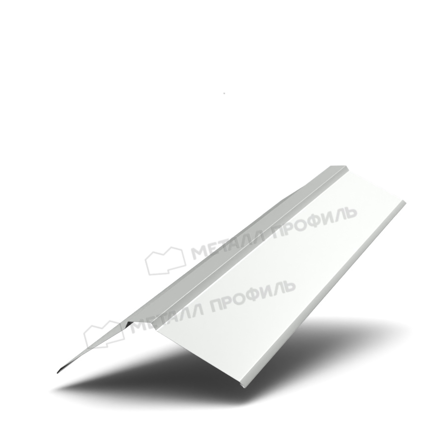 Планка конька плоского 120х120х2000 NormanMP (ПЭ-01-9003-0.5)